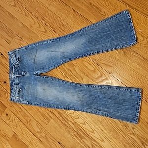 AMERICAN EAGLE JEANS 8 REG HIPSTER DENIM BLUE